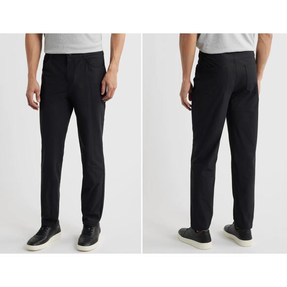 Zella Driver Slim Fit Five Pocket Pants Mens Size 33 x 32 Black NWT